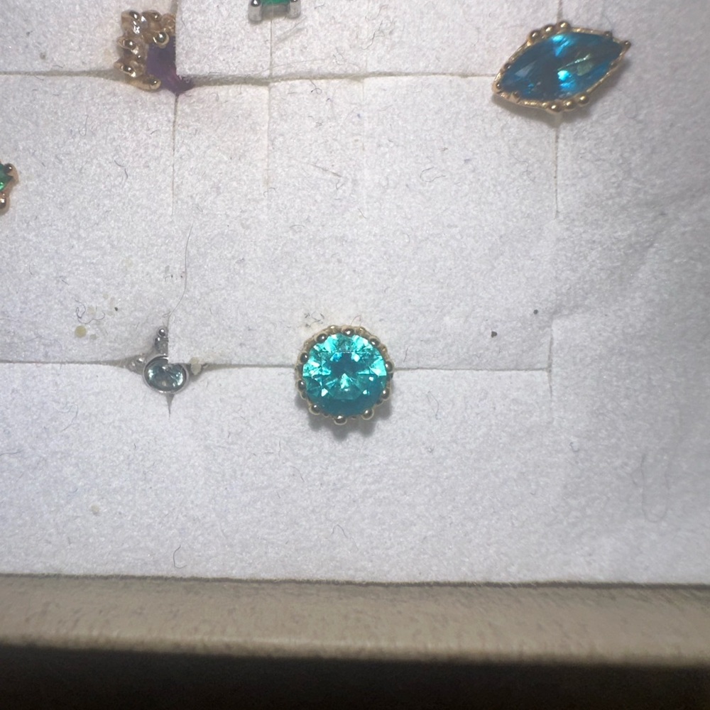 14K Solid Gold BVLA Swarovski Mint Turquoise Threadless End